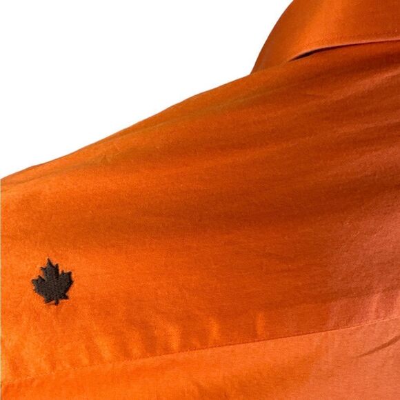 Jared Lang L/S Casual Orange Button Down w/Silver Metal Buttons Like New Size L - Picture 6 of 9